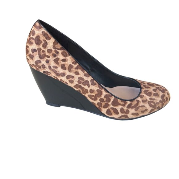 Cole Haan Wedge Heels Women's Leopard Animal Print Calf Hair Size 8B - Picture 5 of 8